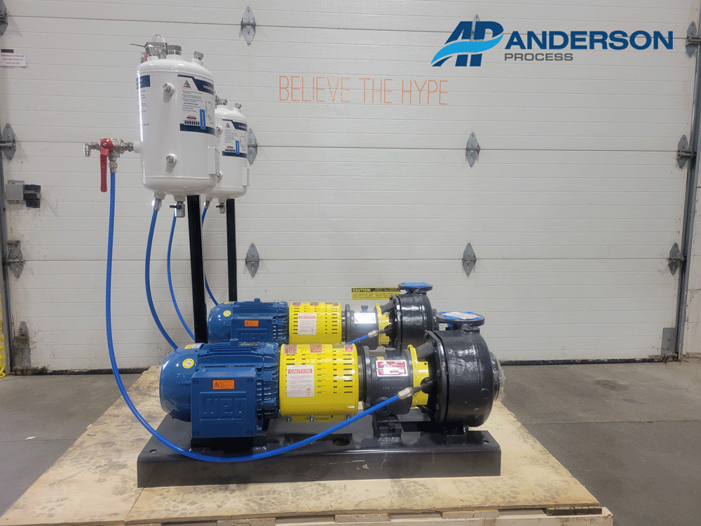 Gusher Pump with AES Seal Pot Skid Anderson Process