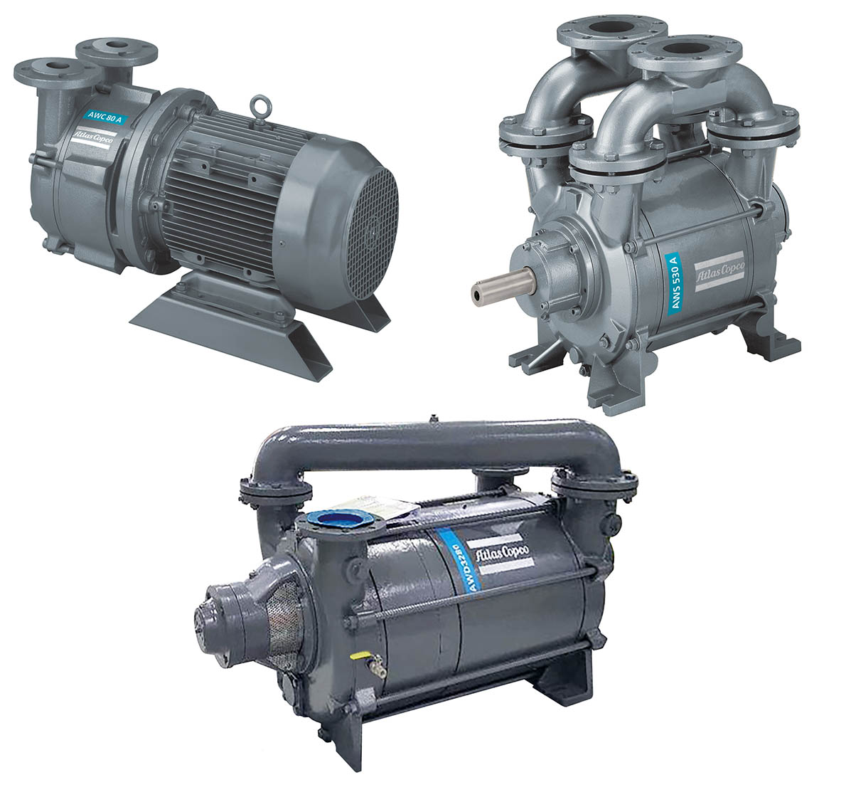 AWC, AWD & AWS A Series Liquid Ring Vacuum Pumps (bare shaft) Single Stage & Two Stage