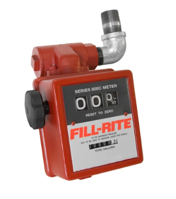 Fill-Rite 800 Series 3-Digit Mechanical Fuel Transfer Meter 